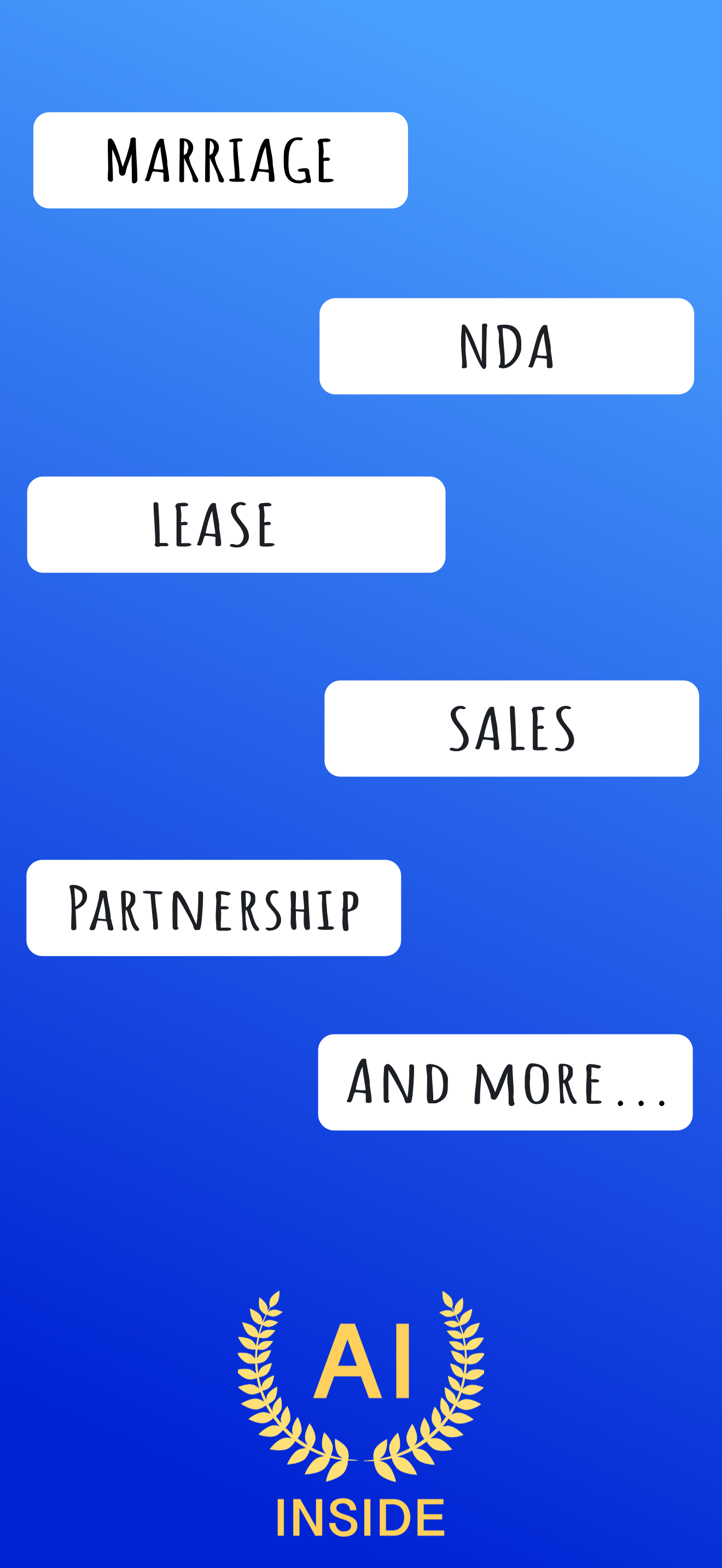 Agreelium app screenshot 3 showing contract generation interface