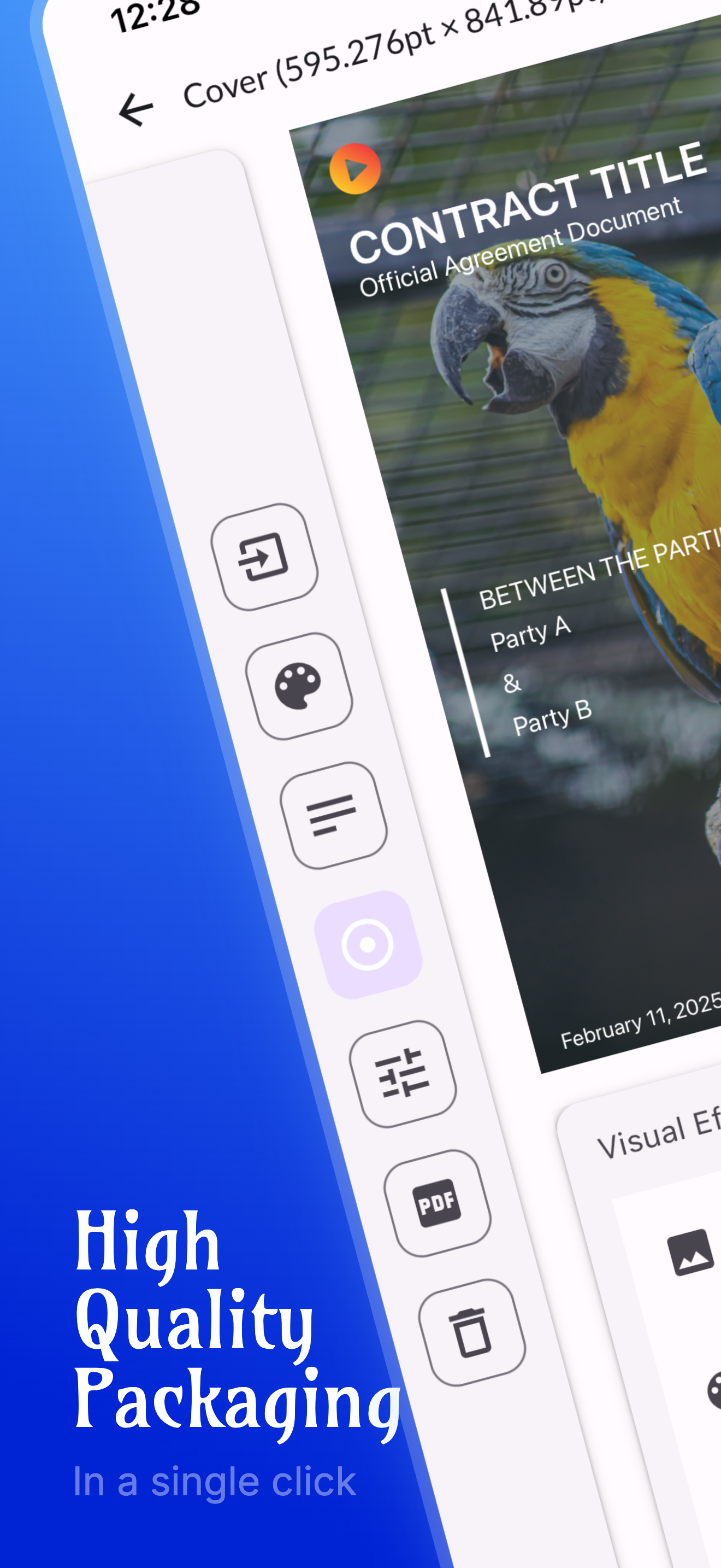 Agreelium app screenshot 7 showing contract generation interface