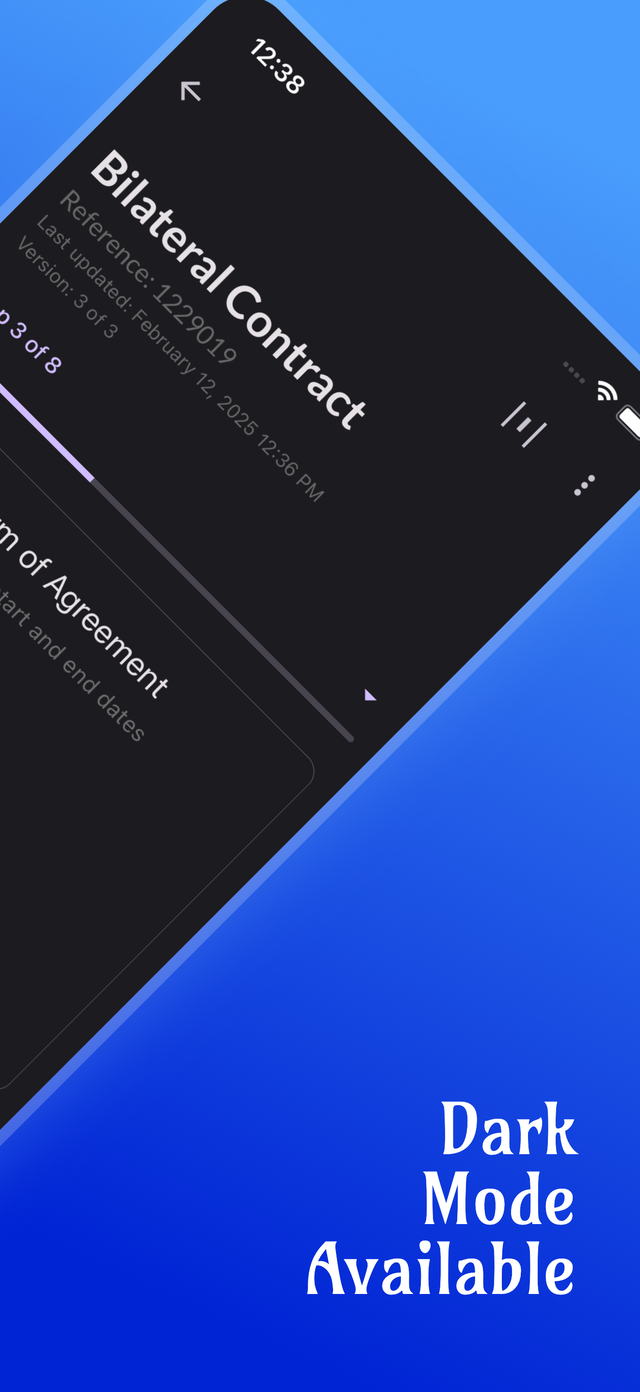Agreelium app screenshot 9 showing contract generation interface
